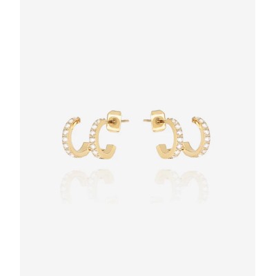 BOUCLE D OREILLE–MULTI–ACIER DORE