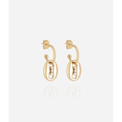 BOUCLE D OREILLE–CREOLE–ACIER DORE