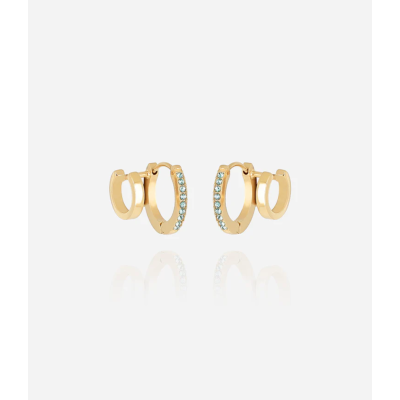 BOUCLE D'OREILLE MULTI ACIER DORE