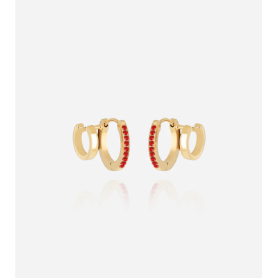 BOUCLE D'OREILLE MULTI ACIER DORE