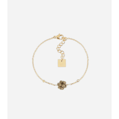 BRACELET–SIMPLE–ACIER DORE–pyrite