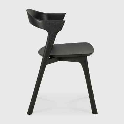 Oak Bok black dining chair - varnished