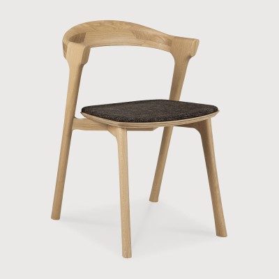 Oak Bok dining chair - dark brown - varnished