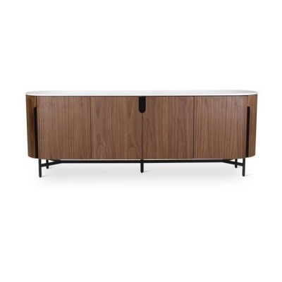 AMANDINE - DRESSOIR WALNUT BLANC