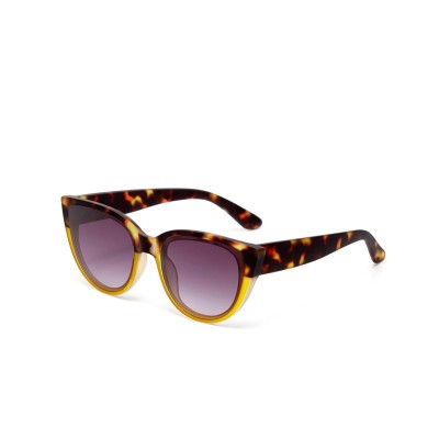 SUNGLASSES - CAT SHAPE OVERLAPPED - HAVANA YELLOW - SILVIA
