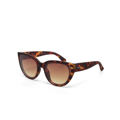 SUNGLASSES - CAT SHAPE OVERLAPPED - CLASSIC HAVANA - SILVIA
