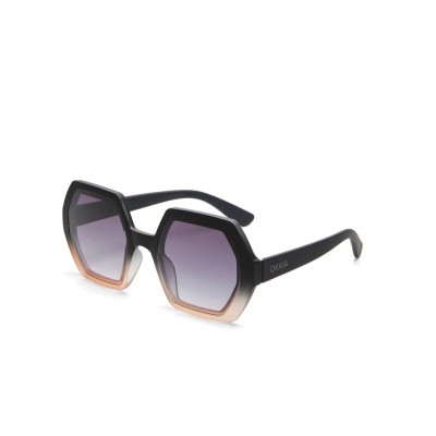 SUNGLASSES - BIG HEXAGON SHAPE - BLACK PINK - EMMA