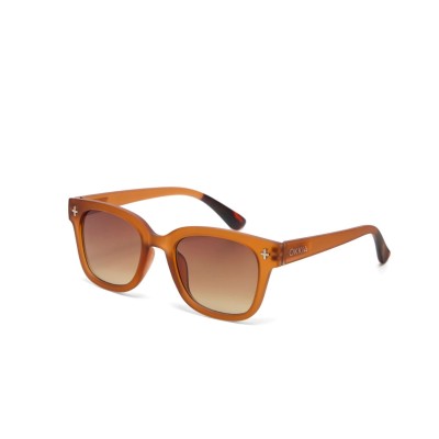 SUNGLASSES - CLASSIC SHAPE - TRANSPARENT BROWN