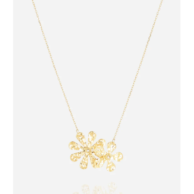 COLLIER–COURT–ACIER DORE–38+5cm