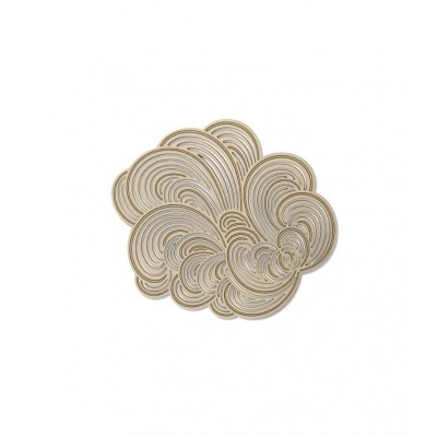 MIST - BROCHE MAGNETIQUE - GRANDE METAL MAT DORE