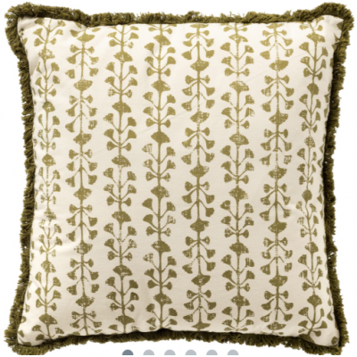 COUSSIN - FRANCINE 45X45CM - MOTIF GREEN