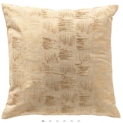COUSSIN LAMAR - 45X45 CM - Beige, doré