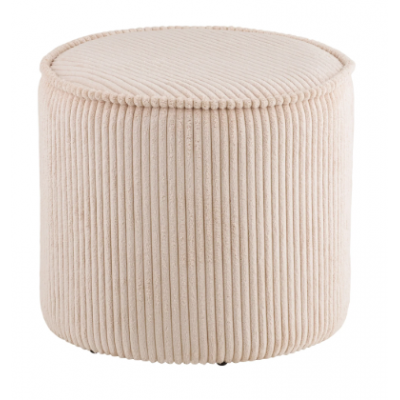 POUF TAUPU, velours cotelé, beige, 40x35cm, HN1424