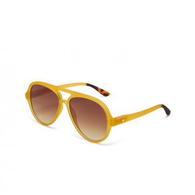 SUNGLASSES - ALESSIO - TRANSPARENT YELLOW - MARRON
