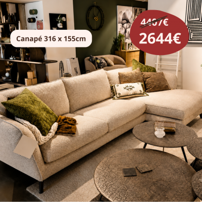 CANAPE EMMA SET 2 DROITE POPPY 5 L GREY