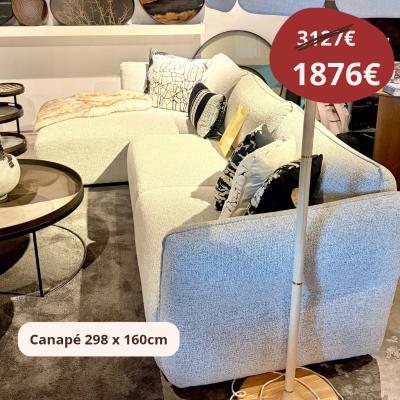 CANAPE MELFI 1,5 + 1,5 + CHAISE LONGUE AMALFI BEIGE
