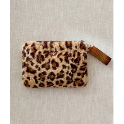 POCHETTE ZIPPEE LEOPARD