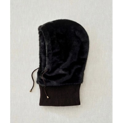 CAGOULE FAUSSE FOURRURE NOIRE