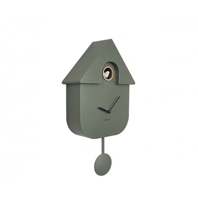 Horloge Modern Cuckoo ABS vert kaki